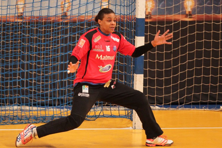 Linda Pradel garde les cages du Havre - HAC Handball