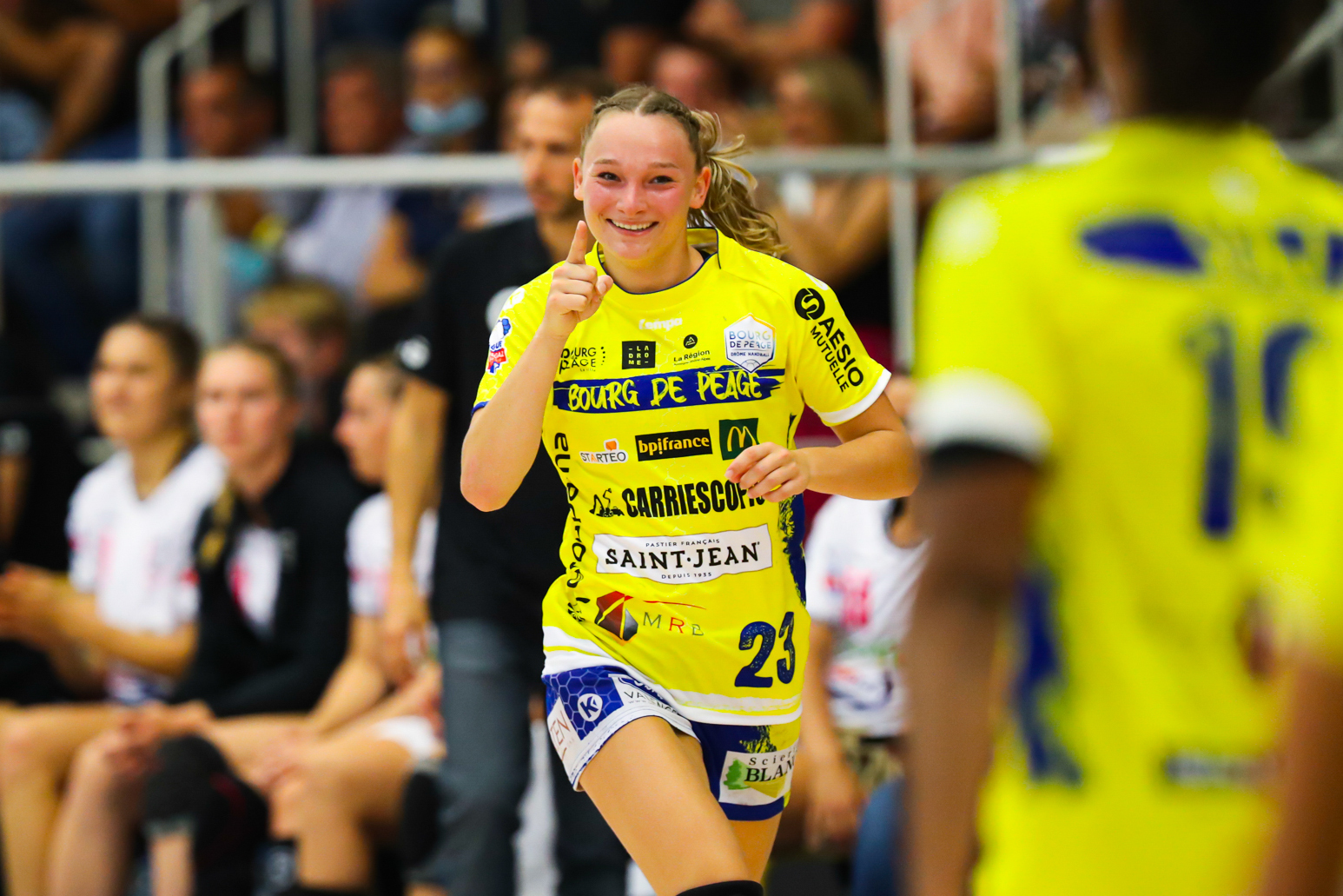 Lena GRANDVEAU of Bourg de Peage during the Ligue Butaguaz Energie match between Bourg de Peage and Brest on September 8, 2021 in Bourg-de-Peage, France. (Photo by Bertrand Delhomme/Icon Sport) -  (France)