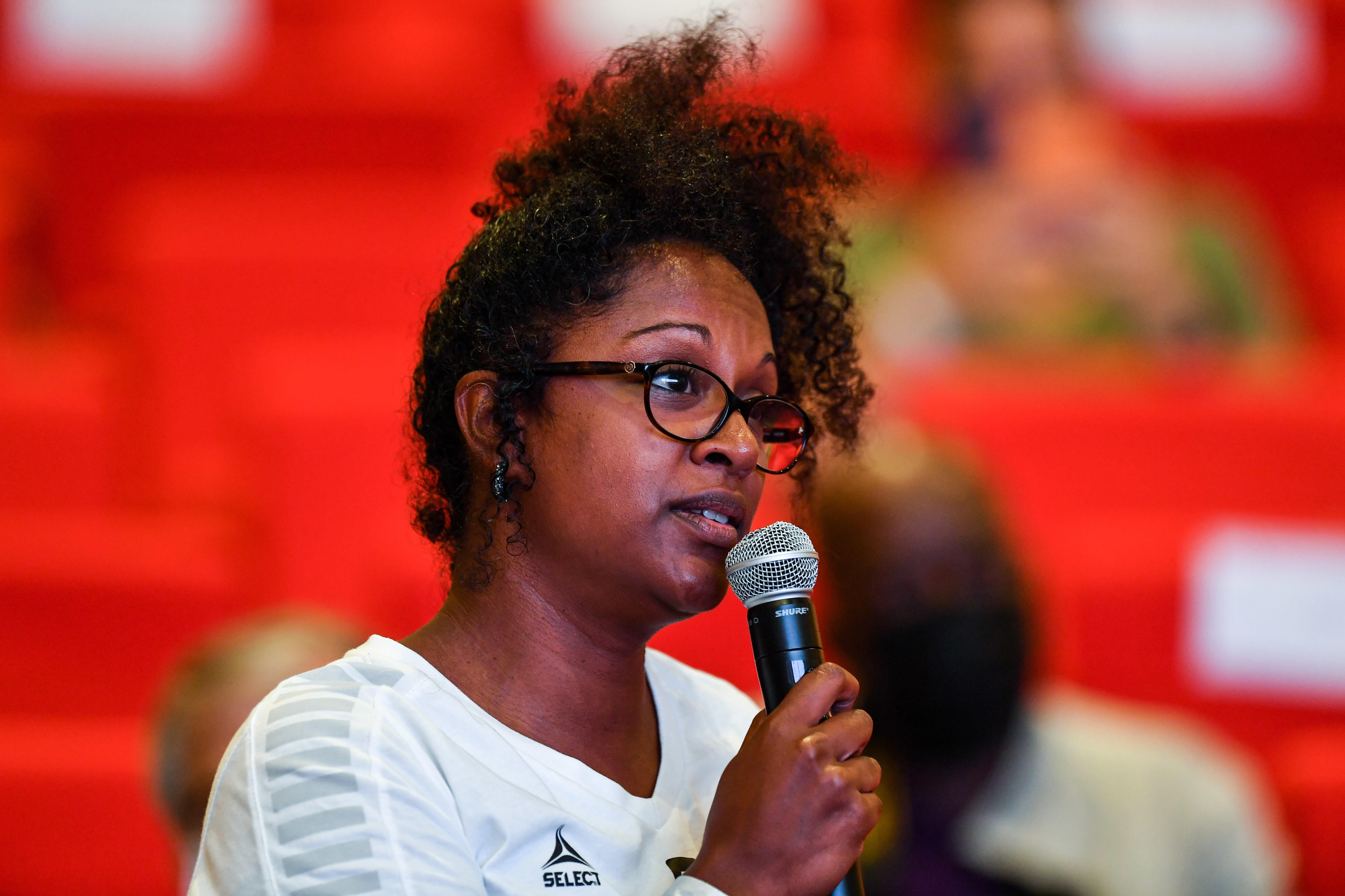 Angelique SPINCER head coach of Plan de Cuques during the press conference of French Women Handball National League at Maison du Handball on September 1, 2021 in Creteil, France. (Photo by Baptiste Fernandez/Icon Sport)
