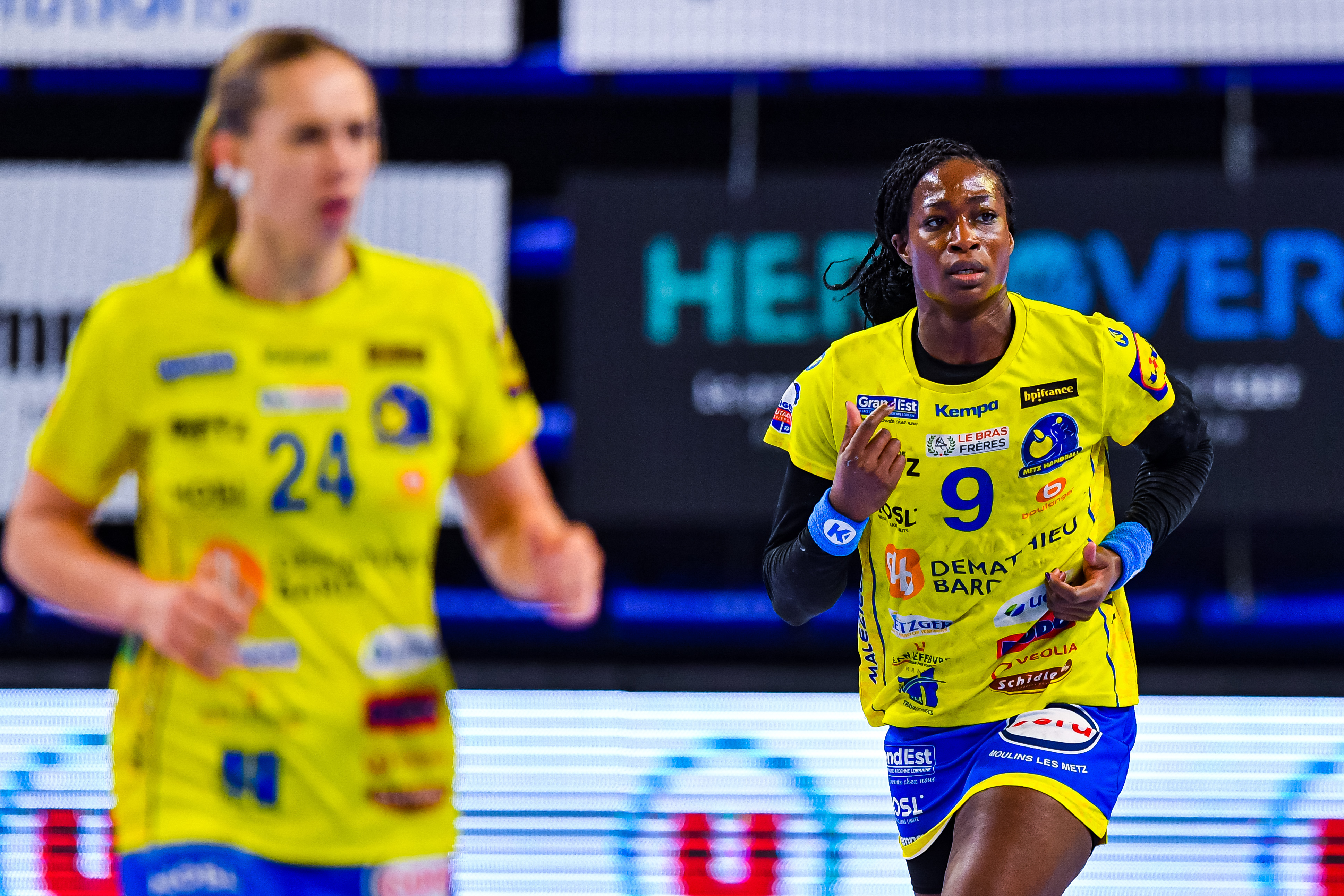 Astride NGOUAN of Metz during the French Ligue Butagaz Energie women’s handball match between Besancon and Metz on February 2, 2022 in Besancon, France. (Photo by Baptiste Fernandez/Icon Sport)