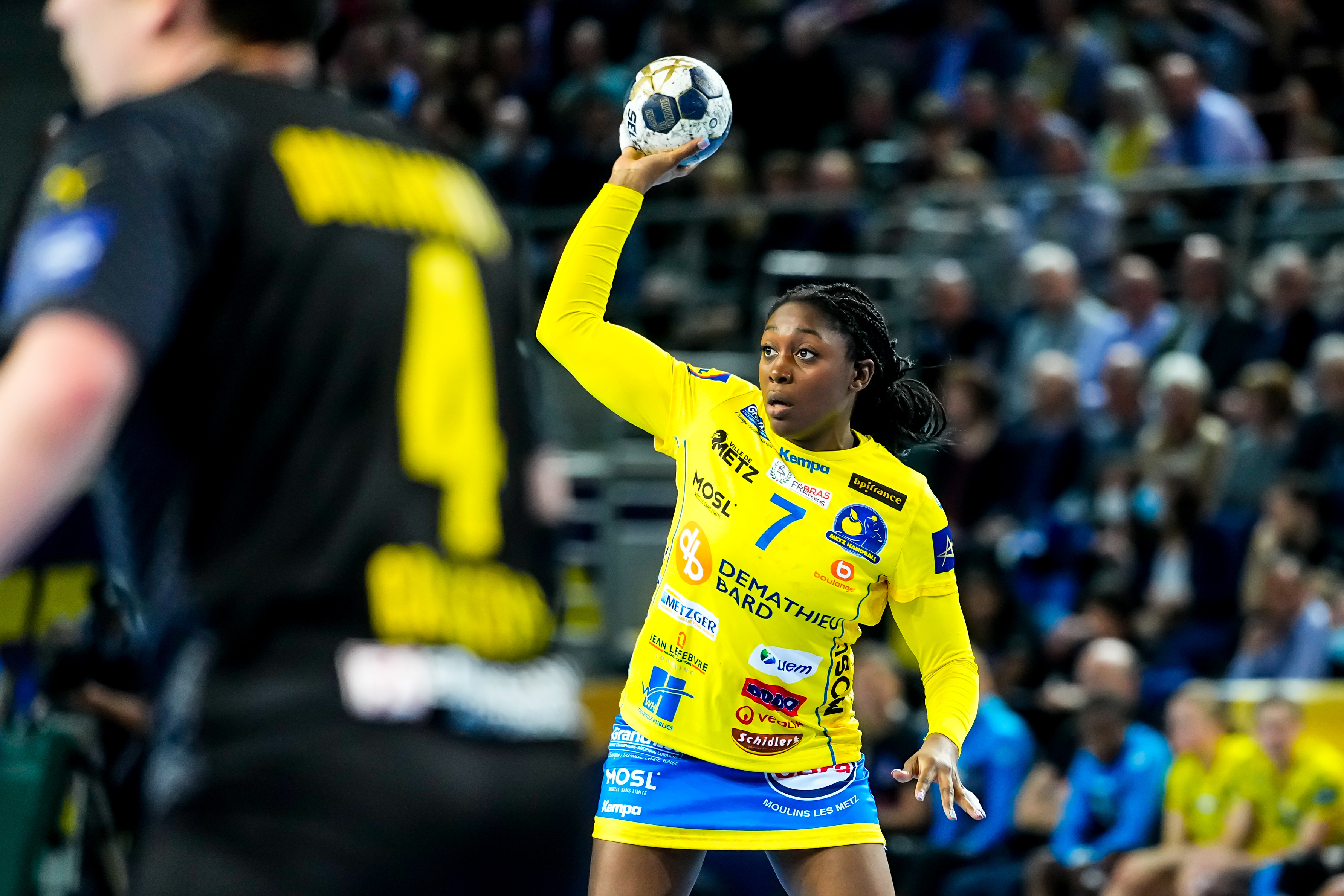 Grace ZAADI of Metz Handball during the Women's Champions League, Playoffs match between Metz and Dortmund at Arenes de Metz on April 2, 2022 in Metz, France. (Photo by Hugo Pfeiffer/Icon Sport)